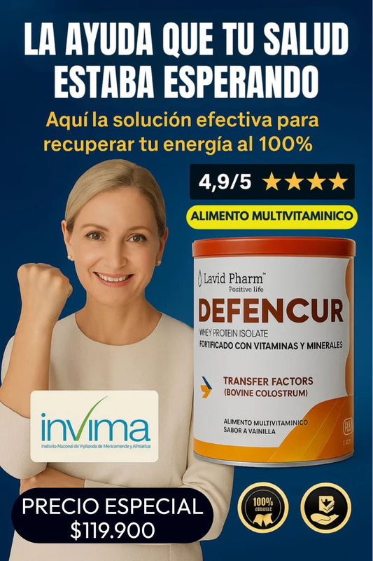 DEFENCUR LA FÓRMULA ESENCIAL PARA MANTENER TU SISTEMA INMUNE ACTIVO
